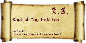 Kapitány Bettina névjegykártya