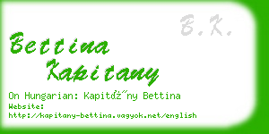 bettina kapitany business card